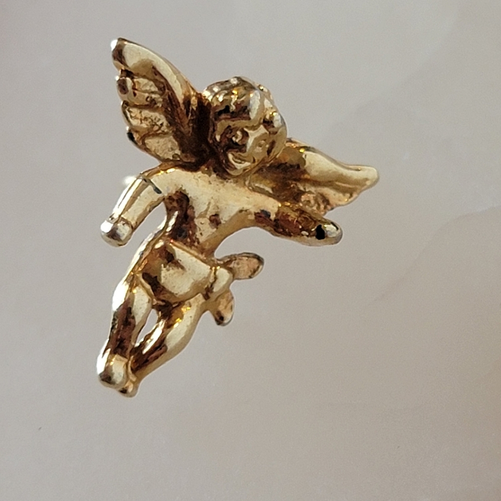 Vintage Ballou Reg'd Guardian Angel Pin Cherub Collectable Lapel Tack
